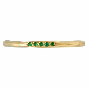 Gold Band, Organic Ring, Wedding Band, Color Stones, Diamonds Band, Gold Ring, Tula Jewelry image 3