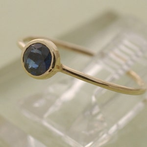 5mm Blue Sapphire Ring, 14K Gold Ring, Engagement Ring With Natural Blue Sapphire, Made To Order In White Gold, Yellow Gold and Rose Gold. image 5