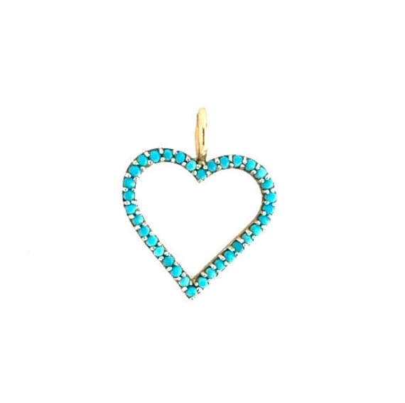 Turquoise heart best sale charm