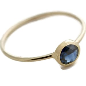 5mm Blue Sapphire Ring, 14K Gold Ring, Engagement Ring With Natural Blue Sapphire, Made To Order In White Gold, Yellow Gold and Rose Gold. image 1