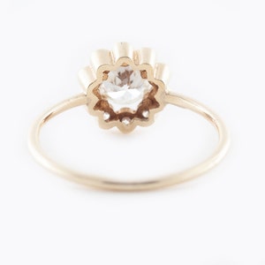Old Mine Cut Diamond, Rose Cut Diamond, Engagement Ring, Diamond Ring, 14K Gold Ring, Tula Jewelry. image 3