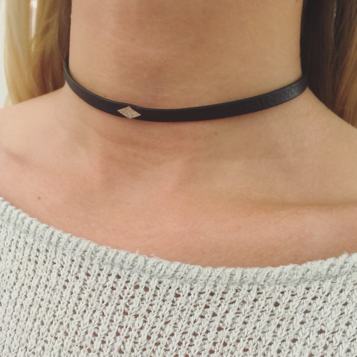 CETACEA LEATHER CHOKER NECKLACE – h'eres