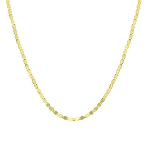 14k Gold Mirror Chain Link Necklace Glitter Chain Necklace Etsy
