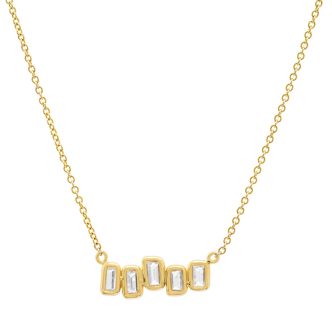 Baguette necklace womens Clearance