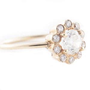 Old Mine Cut Diamond, Rose Cut Diamond, Engagement Ring, Diamond Ring, 14K Gold Ring, Tula Jewelry.
