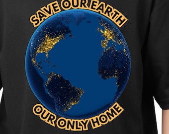 Save Our Earth Poster: Earth Day Wall Art (Digital Download PNG)