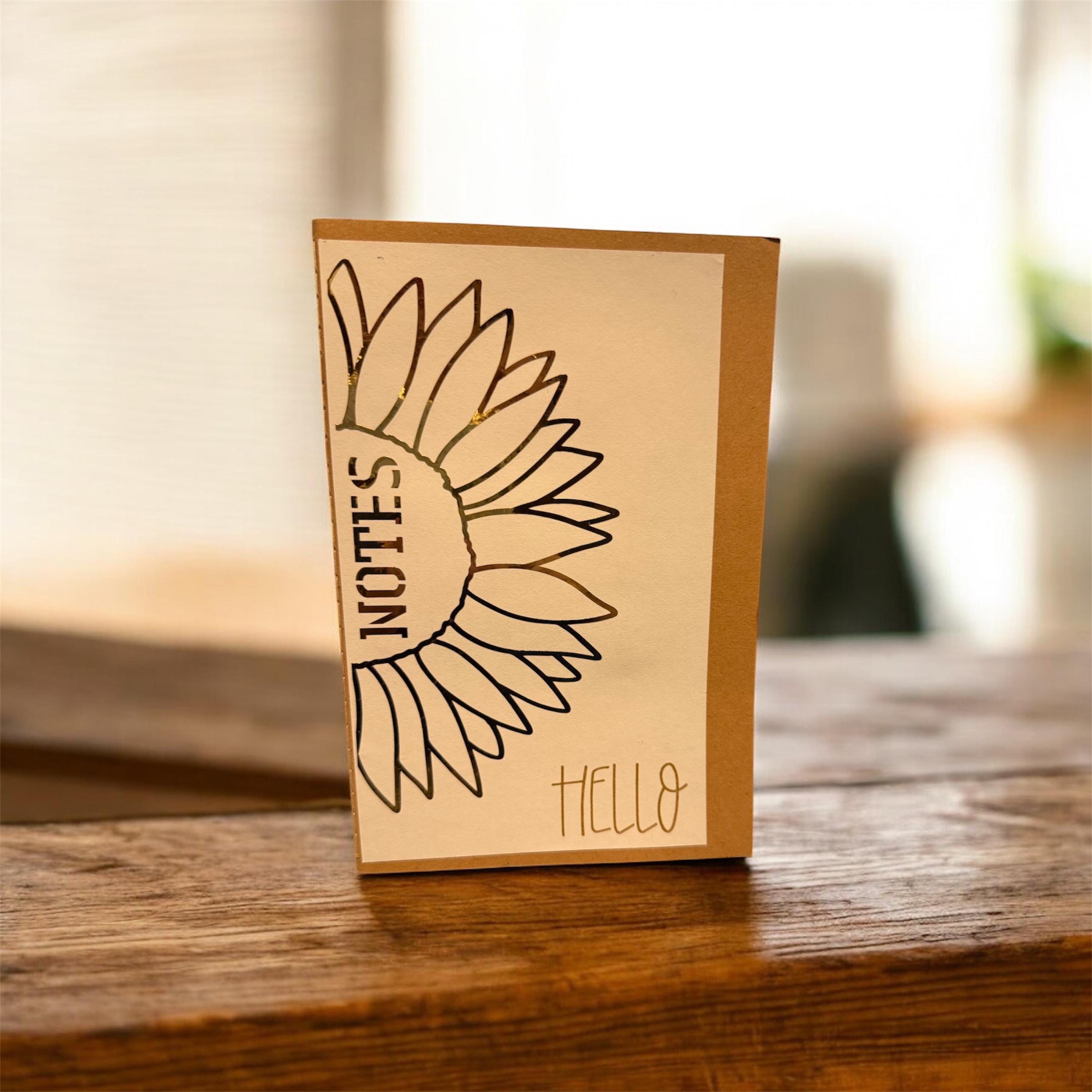 Sunflower A5 Journal With Blank Pages - Etsy