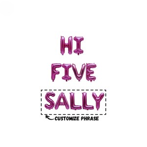 Hi Five Banner 16 inches | Pink Theme 5th Birthday Party Malibu Theme Party 4th birthday girls birthday