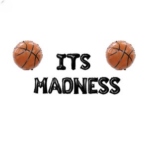 Es ist Madness Banner 16 Zoll |Basketball Mottoparty NBA Basketball-Thema Party Sport-Thema Party Dekor Es ist Madness NBA-Themaparty