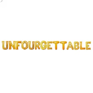 Unfourgettable 4th Birthday Banner 16in |4th birthday Party Fourth Birthday Decor 4th bday Girls Birthday