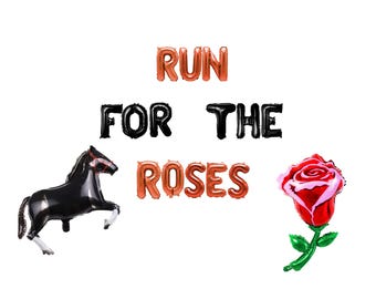 Run For the Roses Banner: Kentucky Derby Party Decor