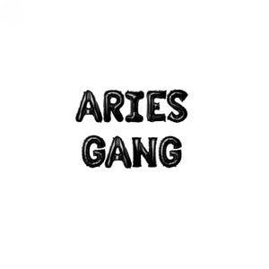 Aries Gang banner 16 inches | Zodiac Aries Season Birthday  | Horoscope Astrology Bday Party Decor