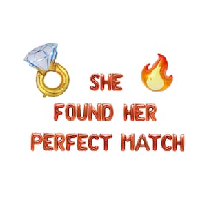 She Found Her Perfect Match bachelorette banner | Match Made In Heaven Bachelorette Party Favor