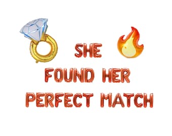 She Found Her Perfect Match bachelorette banner | Match Made In Heaven Bachelorette Party Favor