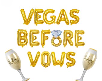Vegas Before Vows banner 16 inches non-floating - Vegas Bach Party decorations - Bachelorette party ideas