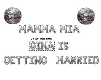 Custom Mamma Mia Bachelorette Banner: Disco Ball Party Decor