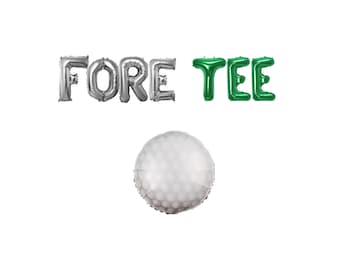 Fore Tee Banner |40. Geburtstag Golf Banner 16 Zoll | Golf Mottoparty Golf Fore-tee Geburtstag | Golf Ballon Partee am Bday
