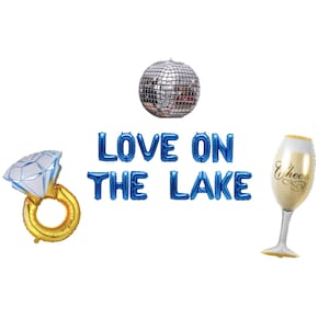 Love on the Lake Bachelorette Banner: Lake House Party Decor