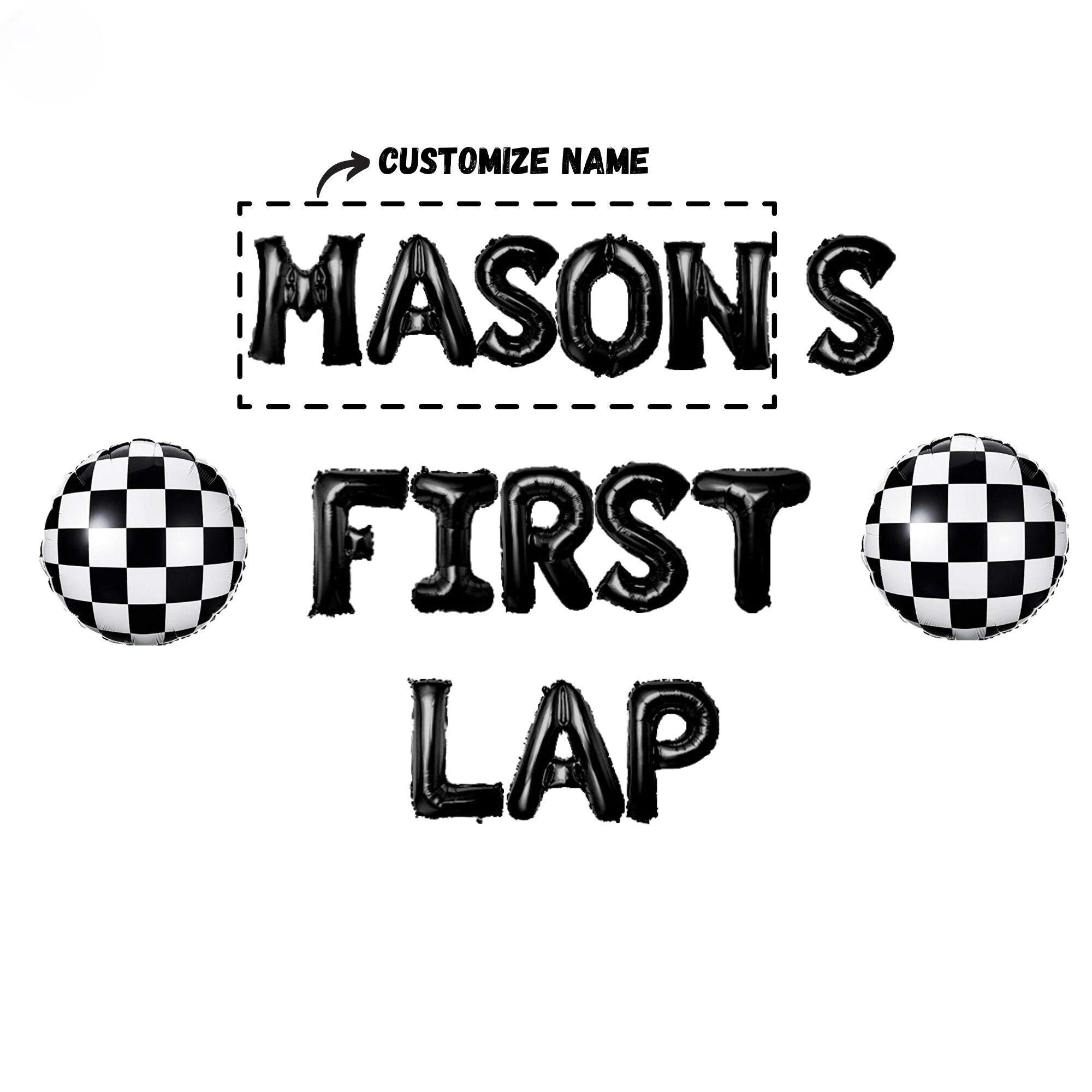 First Lap Custom banner 16 inches Racing Theme 1st Birthday Party |F1 Theme 1st birthday Party 1st lap around the track