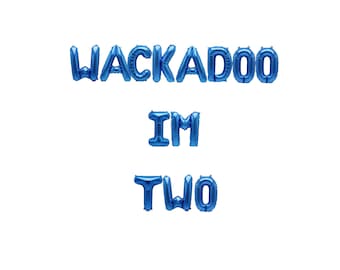Wackadoo I'm Two Banner: Bluey 2nd Birthday Party Decor