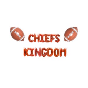 Chiefs Kingdom Banner 16 inches |Kansas Chiefs Fans 2025 Super bowl Football Theme Party Football Party Decor Go Chiefs Football Decor