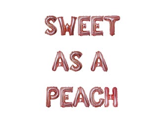 Sweet As A Peach banner 16 inches | Peach Theme girls 1st birthday Party Camper Birthday One Sweet Peach
