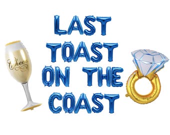 Last Toast On The Coast Ballon Girlande: Bachelorette Party Dekor