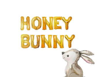 Bannière Honey Bunny 16 pouces | Anniversaire de Pâques Baby shower Fête de Pâques 1er anniversaire Baby Shower Décoration de fête Décoration de fête lapin