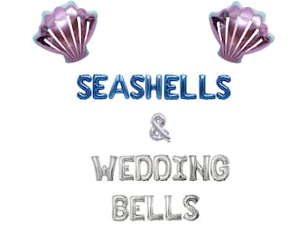 Seashells & Wedding Bells Bachelorette Banner: Coastal Party Decor