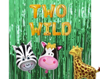 Due palloncini Wild Safari: decorazioni per la festa del secondo compleanno