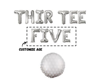 Custom Age Golf Girlande: 'Thir-Tee' Party Decor