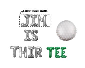 "Thir-Tee" Golf 30. Geburtstagsbanner: 16-Zoll-Partydekor."