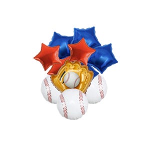 Baseball Balloon Bouquet Decor | Baseball Theme birthday Party 1st Birthday MLB Theme Rookie of the year