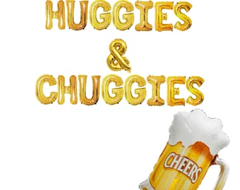 Huggies & Chuggies-banderoll: Öl-babyshowerdekorationer