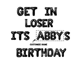 Mean Girls Birthday Banner: Custom Name, Y2K Party Decor