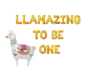 Llamazing To Be One banner 16 inches | Llama Theme 1st birthday Party Llama Fiesta Birthday Decor
