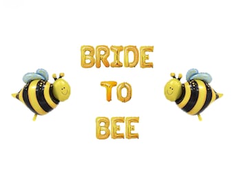 Bannière « Bride To Bee Bachelorette » : décoration de fête ballons abeille
