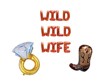 Wild wild wife banner , Howdy Cowboy Western Theme Bachelorette Party Rodeo Bridal Shower decor