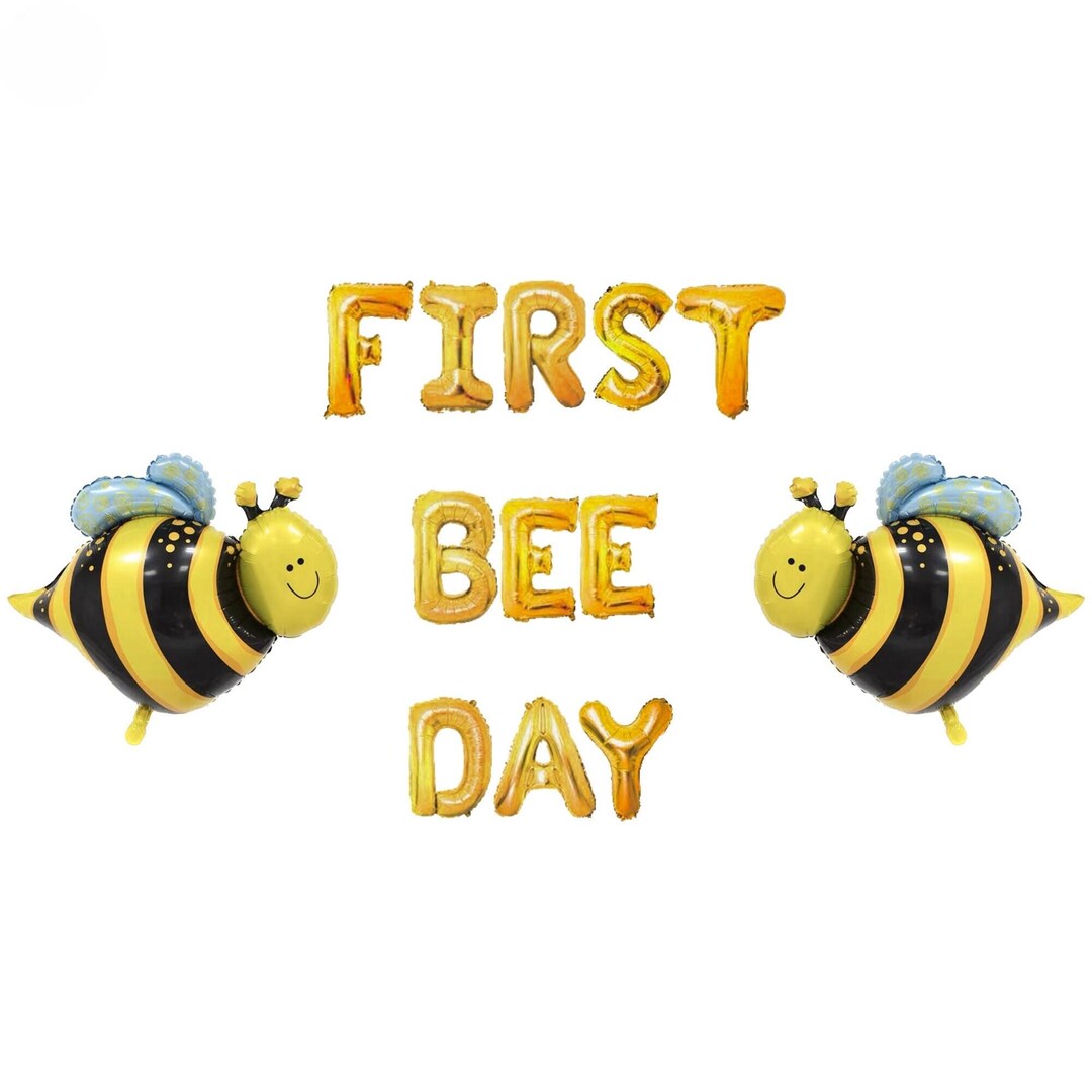 First Bee Day Banner 16 Inches |bee Theme 1st Birthday Party Queen Bee ...