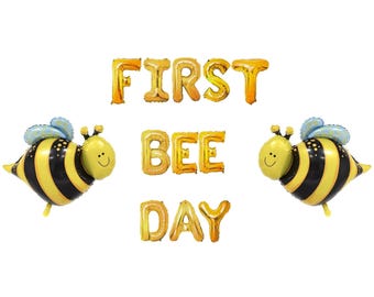 First Bee Day banner 16 inches |Bee Theme 1st birthday Party Queen Bee Birthday Party Idea