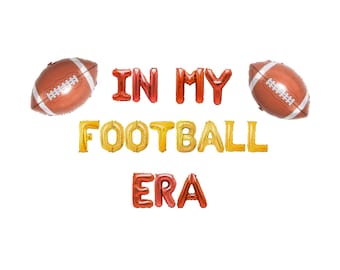 Striscione con palloncini "In My Football Era" per decorazioni per feste a tema calcistico e per il giorno della partita.