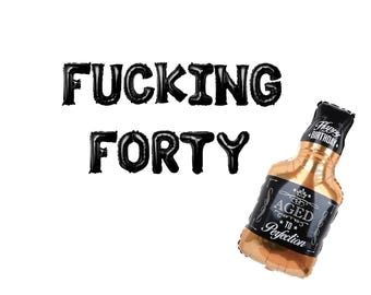 Fucking Forty 40th Birthday Banner 16in | 40s Birthday Party Rip to my 30s Adult Birthday 40th Fun Birthday Party Decor