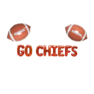 Go Chiefs Banner 16 inches |Kansas Chiefs Fans  2025 Super bowl Football Theme Party Football Party Decor Football SZN