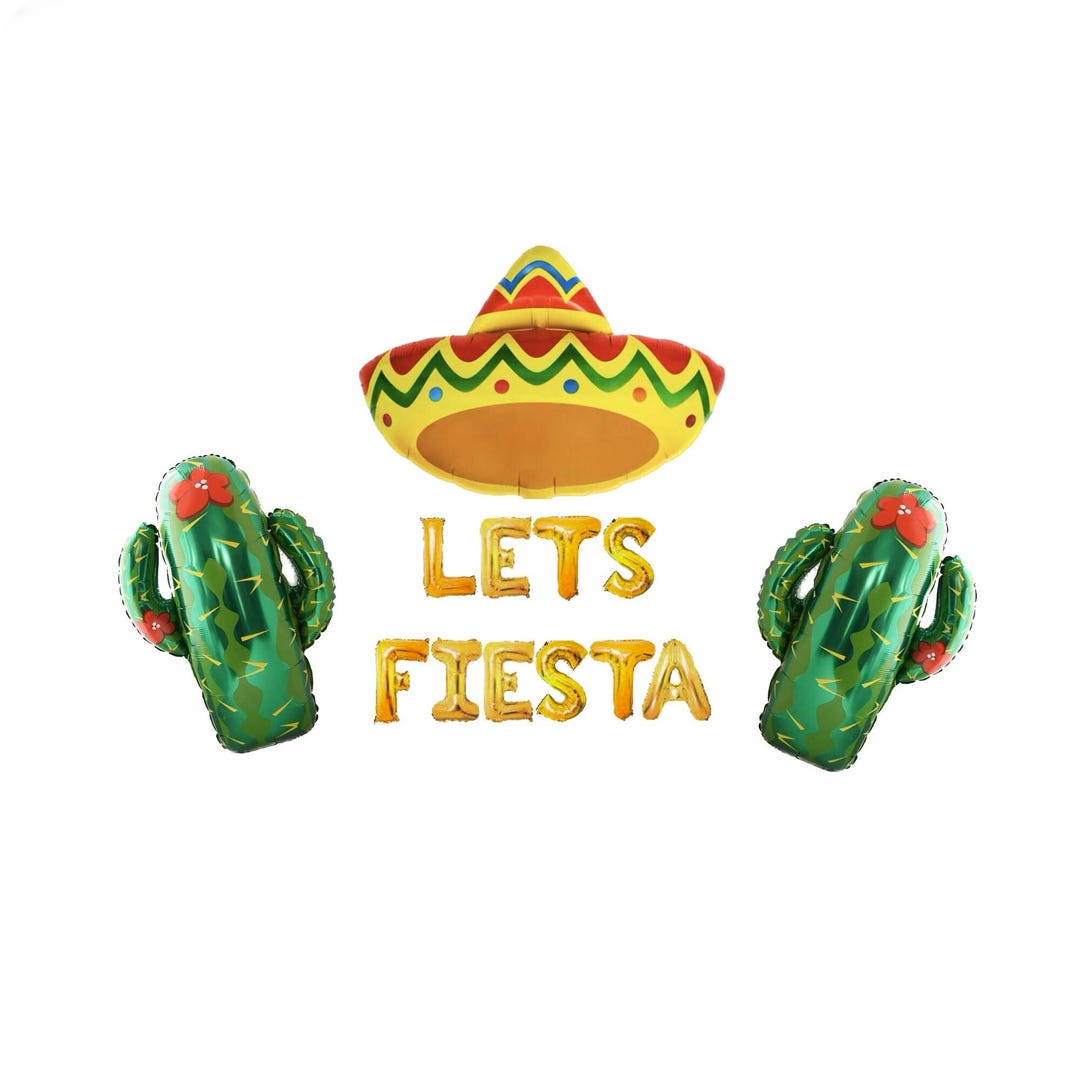 Lets Fiesta Banner 16 Inches | Fiesta Bach Party Fiesta Taco Theme ...