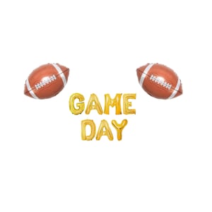 Game Day Football Banner 16 Zoll | NFL Party Dekor 2025 Super bowl Football Thema Party Spieltag Football Party Dekoration