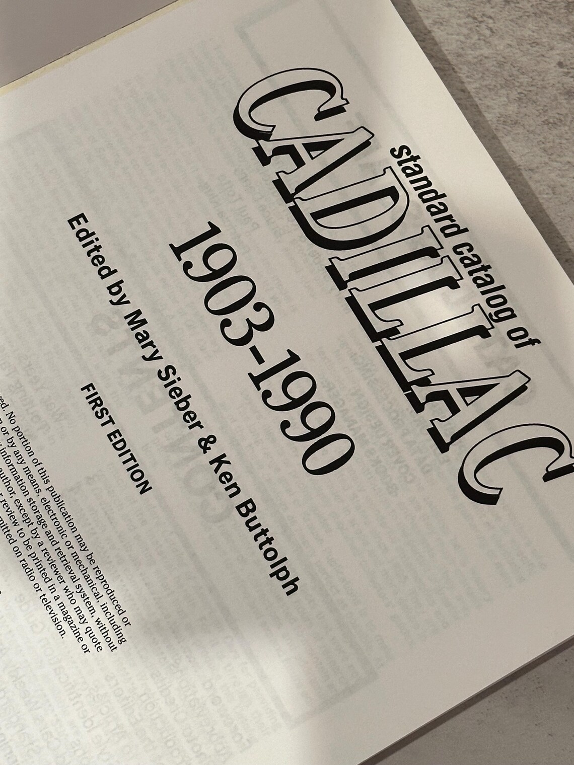 Vintage First Edition Cadillac Catalog 1903 to 1990 Etsy