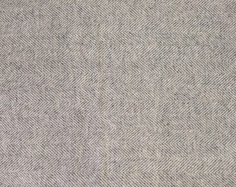 Textured soft gray herring bone felted fat eighth or fat quarter wool fabric for rug hooking, punch needle,  quilting, applique, fiber art