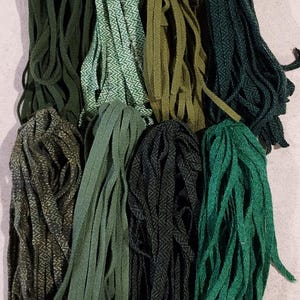 200 #6 Eight golf course greens felted rug hooking or punch needle wool strips