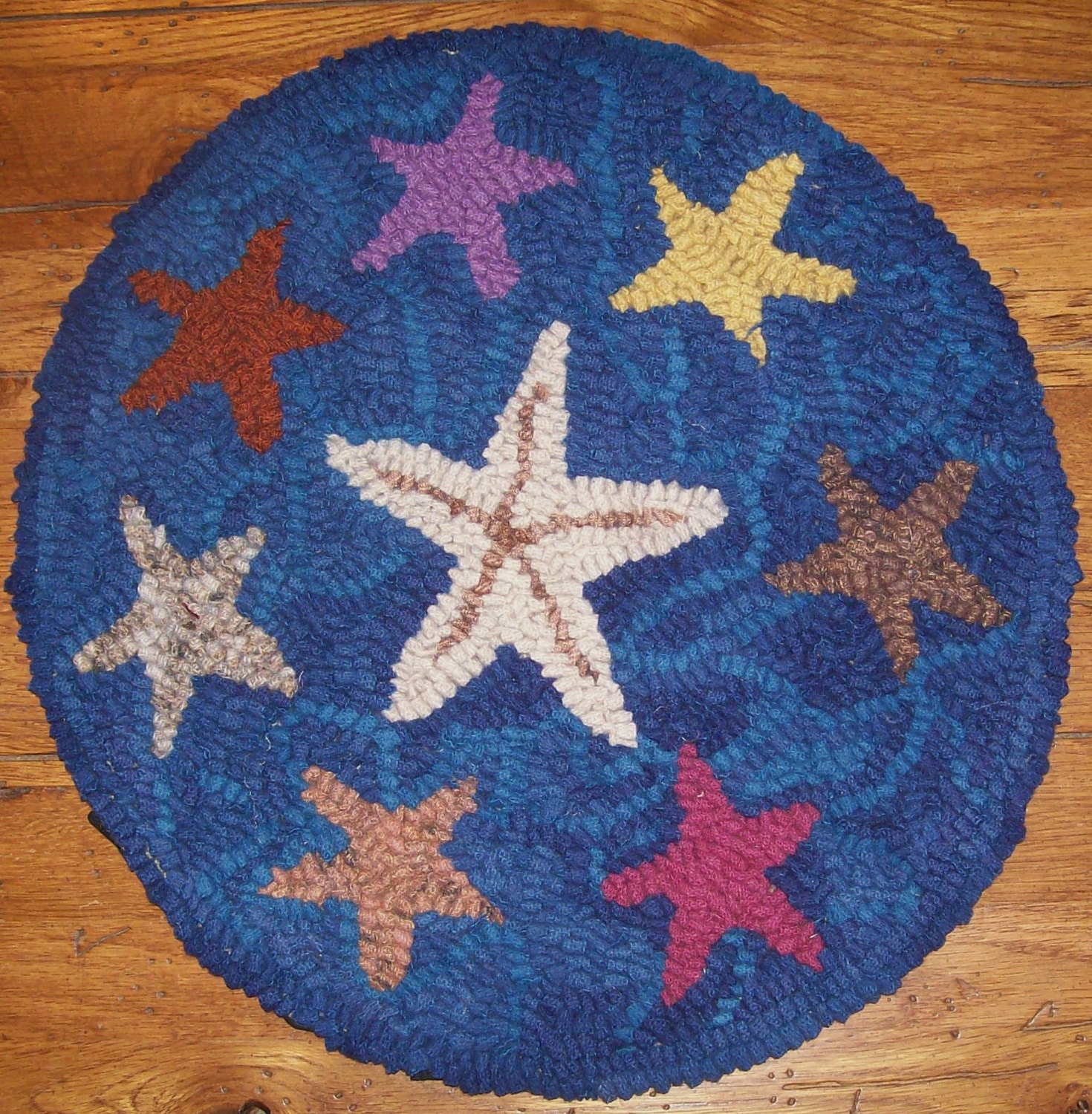 Family of Colorful Starfish Complete Primitive Rug Hooking Kit Etsy