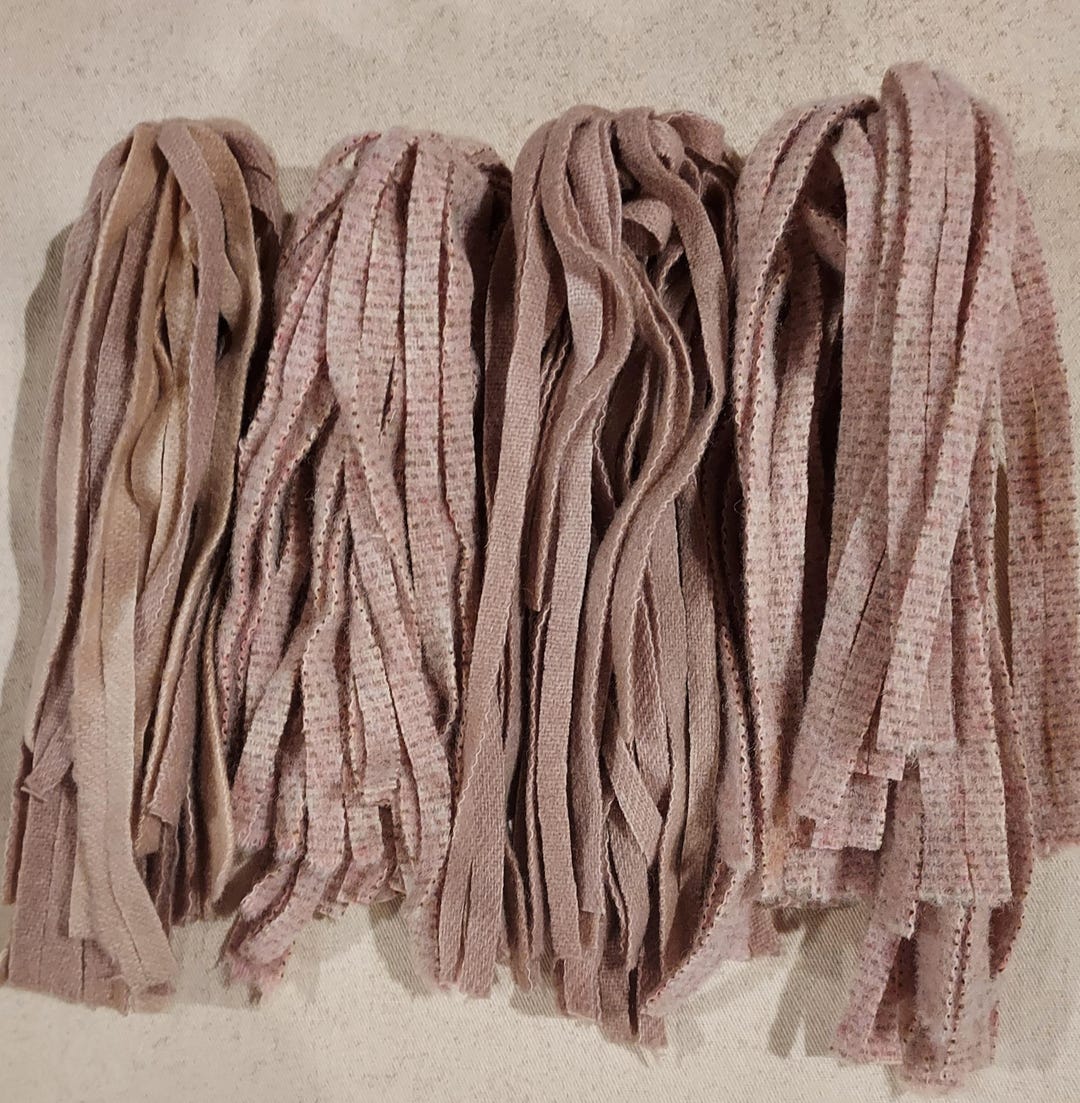 100 #8 Textured and Solid Flesh Tones Felted Rug Hooking or Punch ...